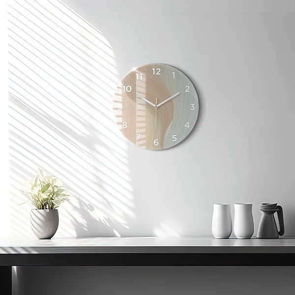 Horloge ronde Abstraction des vagues