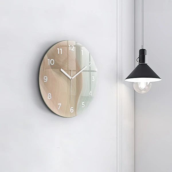 Horloge ronde Abstraction des vagues