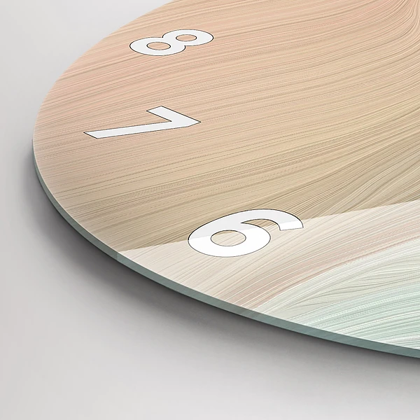 Horloge ronde Abstraction des vagues