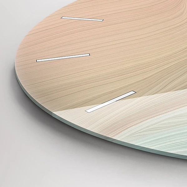 Horloge ronde Abstraction des vagues