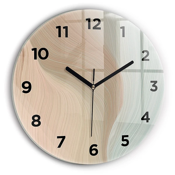 Horloge ronde Abstraction des vagues
