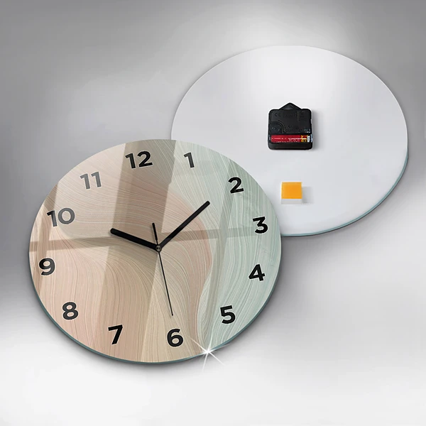 Horloge ronde Abstraction des vagues