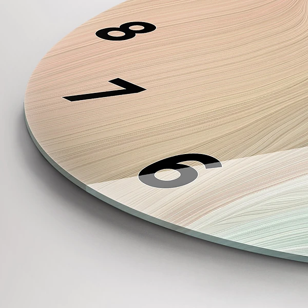 Horloge ronde Abstraction des vagues