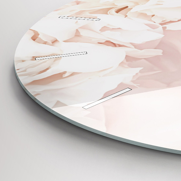 Pendule murale ronde Fleurs de pivoine