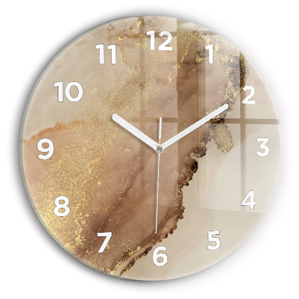 Pendule murale ronde Art moderne beige