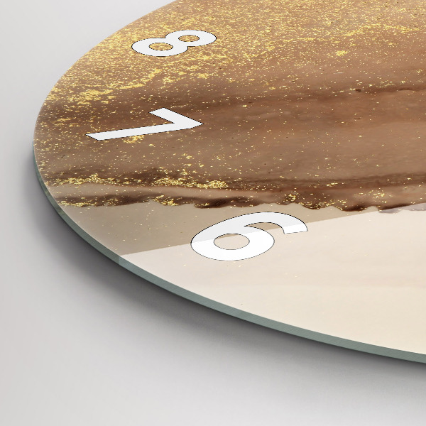 Pendule murale ronde Art moderne beige