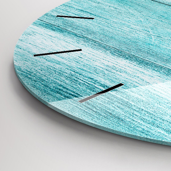 Pendule murale ronde Vieux bois bleu