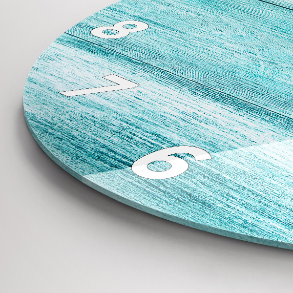 Pendule murale ronde Vieux bois bleu