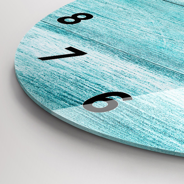 Pendule murale ronde Vieux bois bleu