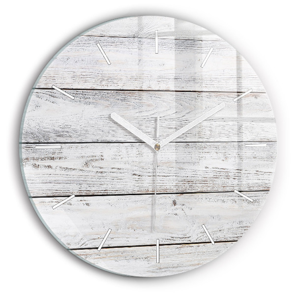 Pendule murale ronde planches peintes