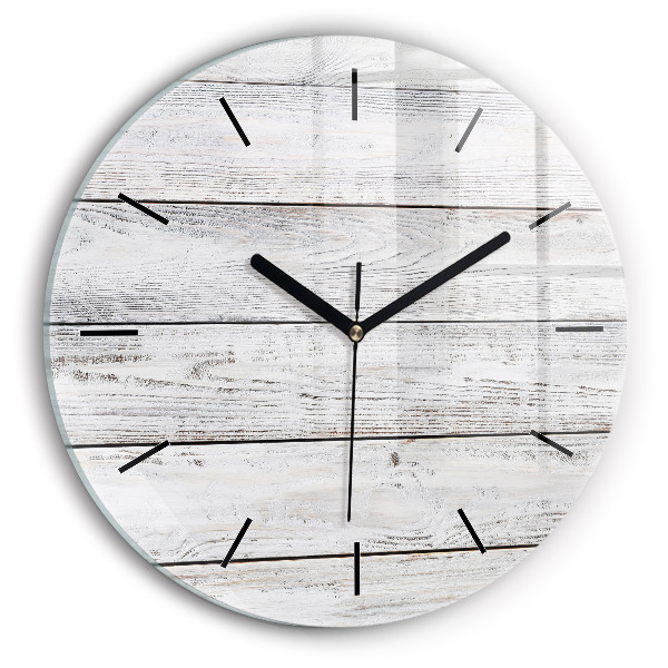 Pendule murale ronde planches peintes