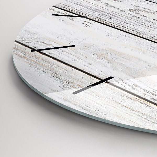 Pendule murale ronde planches peintes