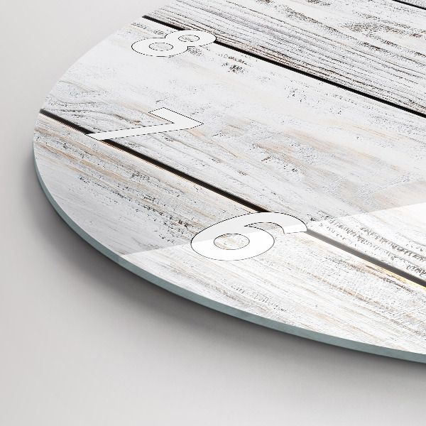 Pendule murale ronde planches peintes