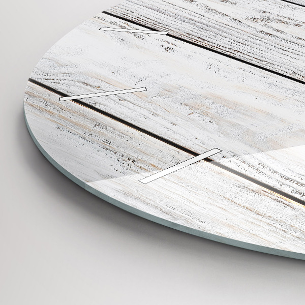 Pendule murale ronde planches peintes