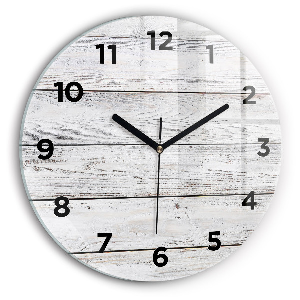 Pendule murale ronde planches peintes