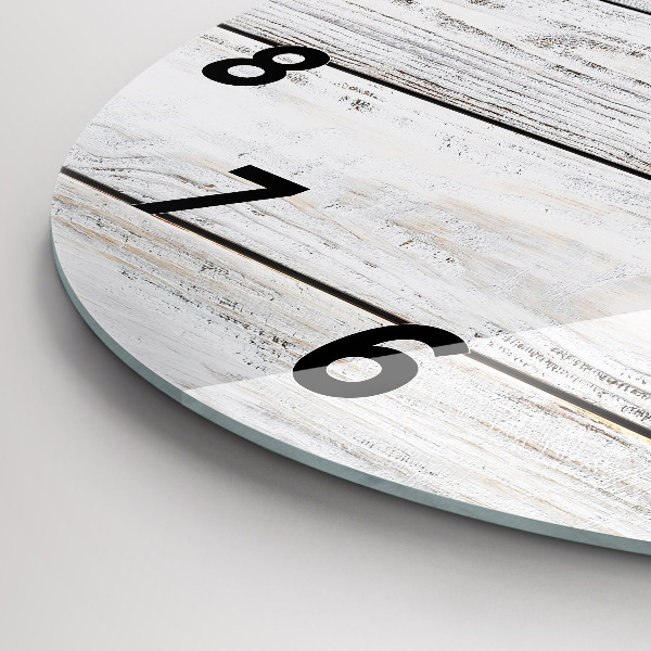 Pendule murale ronde planches peintes