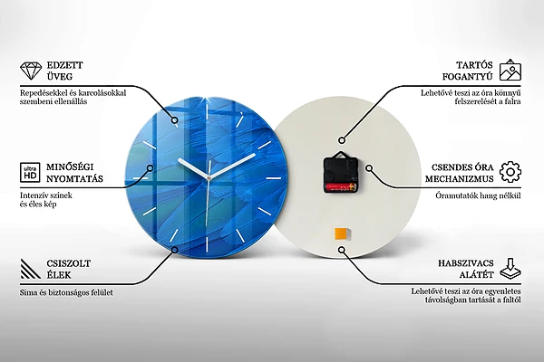 Pendule murale ronde Lumière abstraite