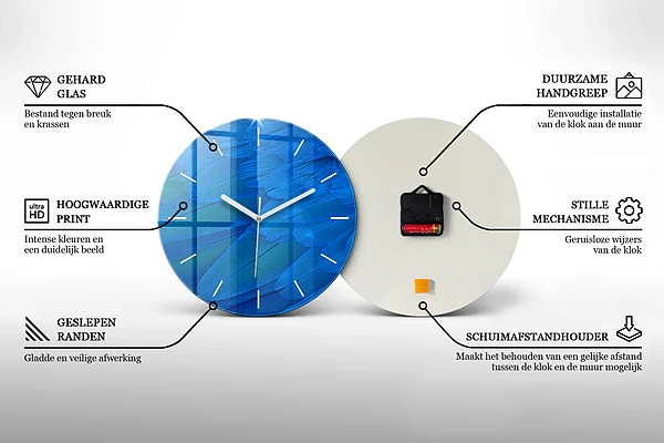 Pendule murale ronde Lumière abstraite