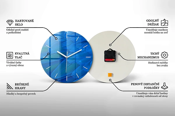 Pendule murale ronde Lumière abstraite