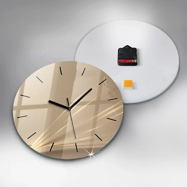 Pendule murale ronde Lumière abstraite