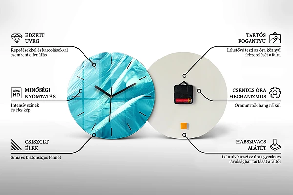 Pendule murale ronde Lumière abstraite