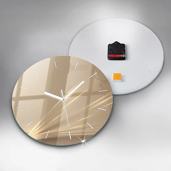 Pendule murale ronde Lumière abstraite