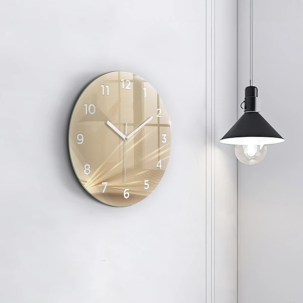 Pendule murale ronde Lumière abstraite