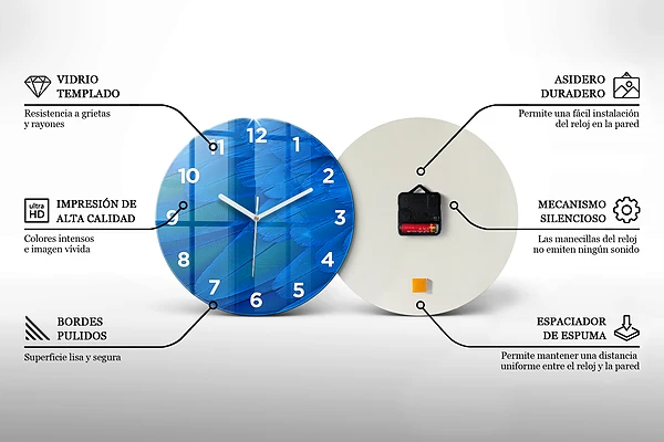 Pendule murale ronde Lumière abstraite