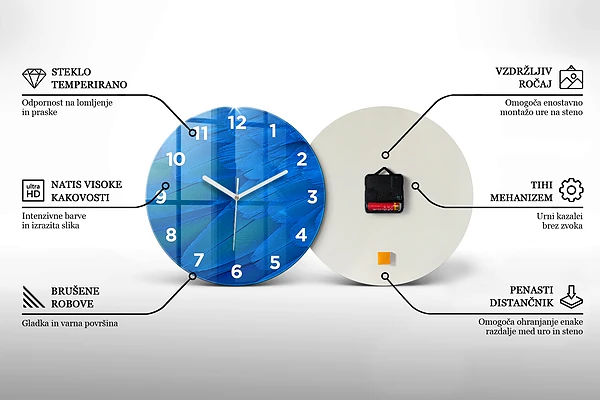 Pendule murale ronde Lumière abstraite