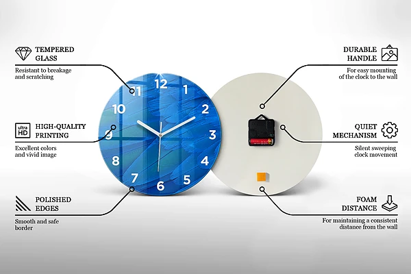 Pendule murale ronde Lumière abstraite