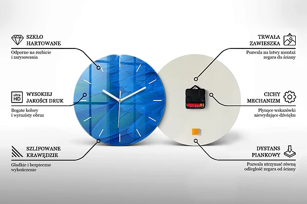 Pendule murale ronde Lumière abstraite