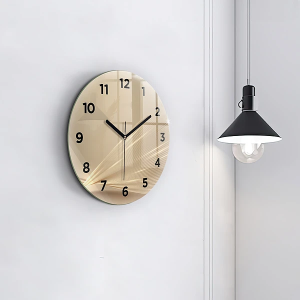 Pendule murale ronde Lumière abstraite