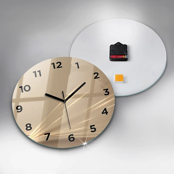 Pendule murale ronde Lumière abstraite