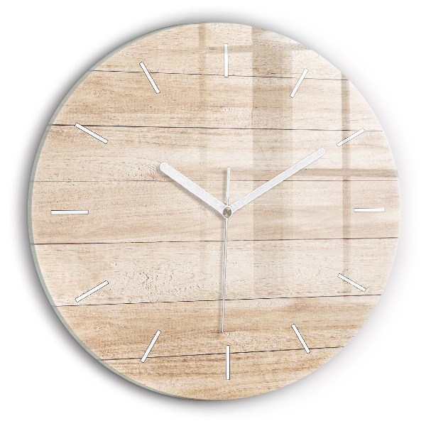 Pendule murale ronde Texture bois