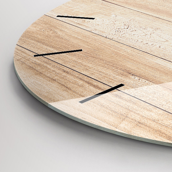 Pendule murale ronde Texture bois