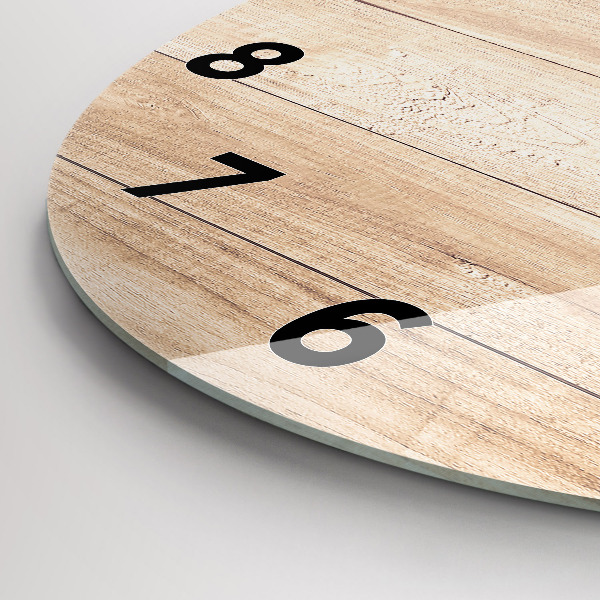 Pendule murale ronde Texture bois