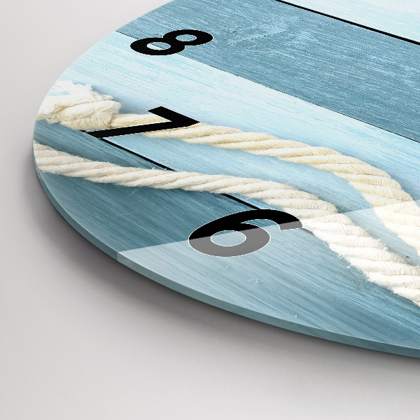 Pendule murale ronde Planches, rayures et coque