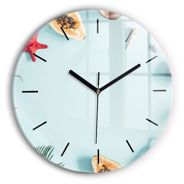 Pendule murale ronde 'Composition d''été'