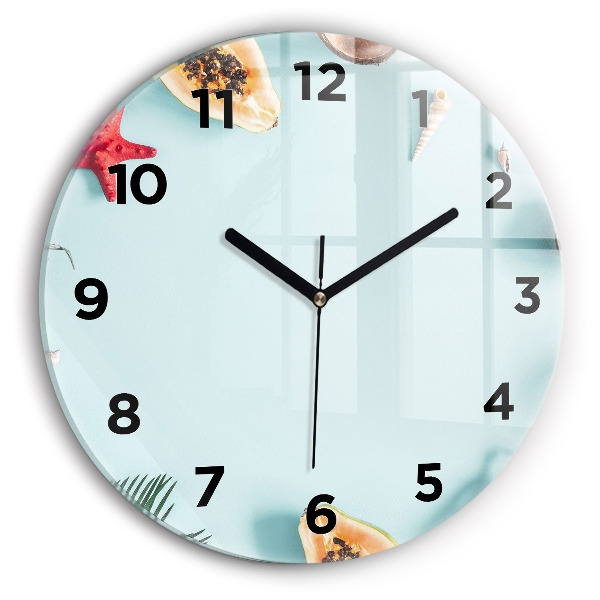 Pendule murale ronde 'Composition d''été'