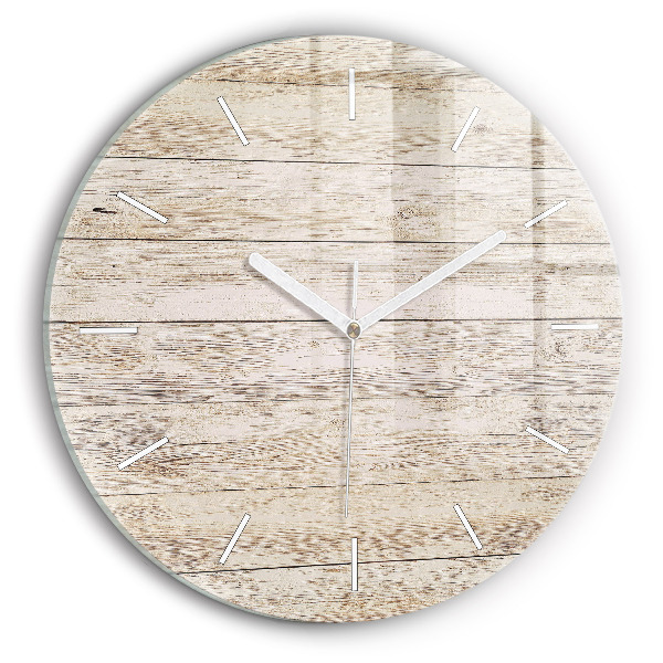 Pendule murale ronde Panneaux en bois