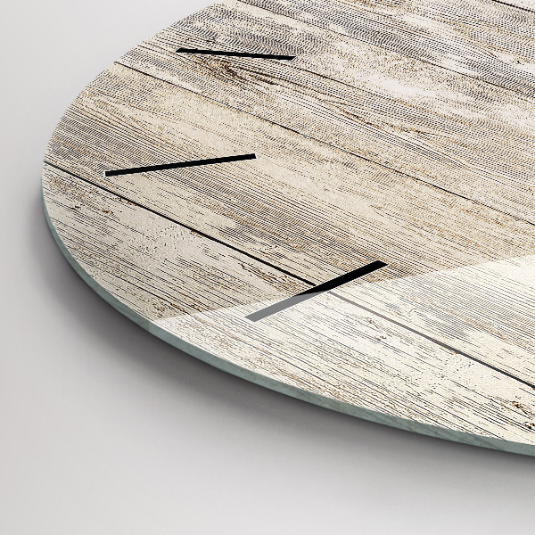 Pendule murale ronde Panneaux en bois