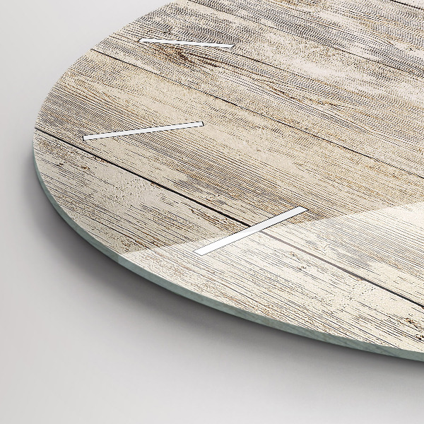 Pendule murale ronde Panneaux en bois