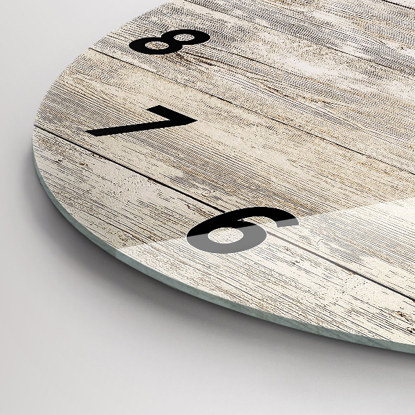 Pendule murale ronde Panneaux en bois