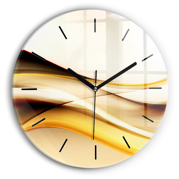 Horloge ronde Vague abstraite