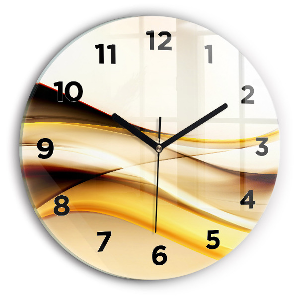 Horloge ronde Vague abstraite