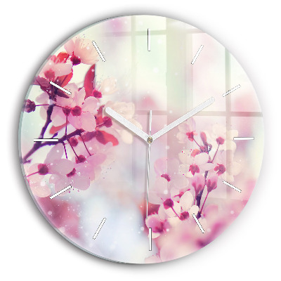 Horloge ronde Fleurs de printemps