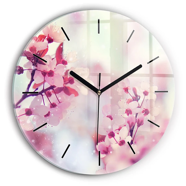 Horloge ronde Fleurs de printemps