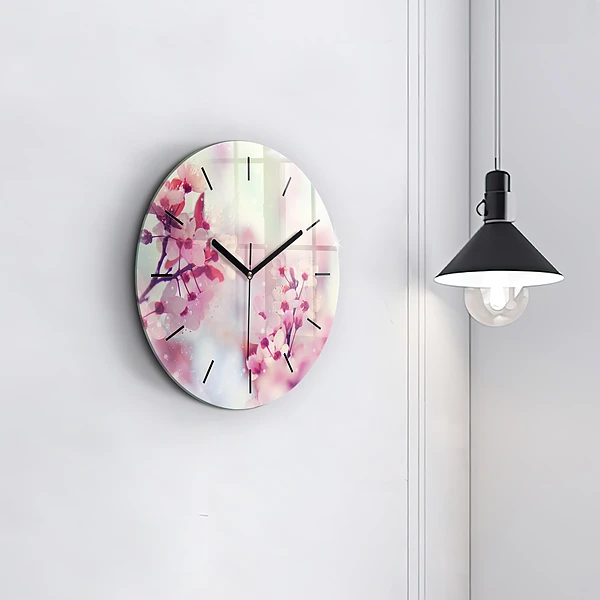 Horloge ronde Fleurs de printemps