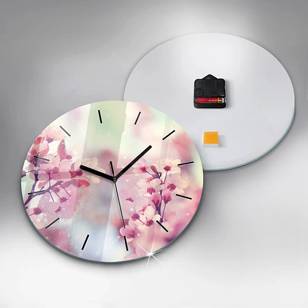 Horloge ronde Fleurs de printemps