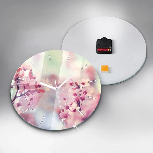 Horloge ronde Fleurs de printemps
